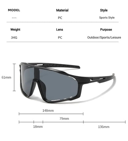 New Arrival: Uv-Protective Sunglasses for Hiking & Cycling — Windproof, Changes Color in Response to UV Intensity; the Stronger the UV Light, the Deeper the Color Change.Sand-Resistant Sports Eyewear with Versatile, Stylish Photochromic Lenses